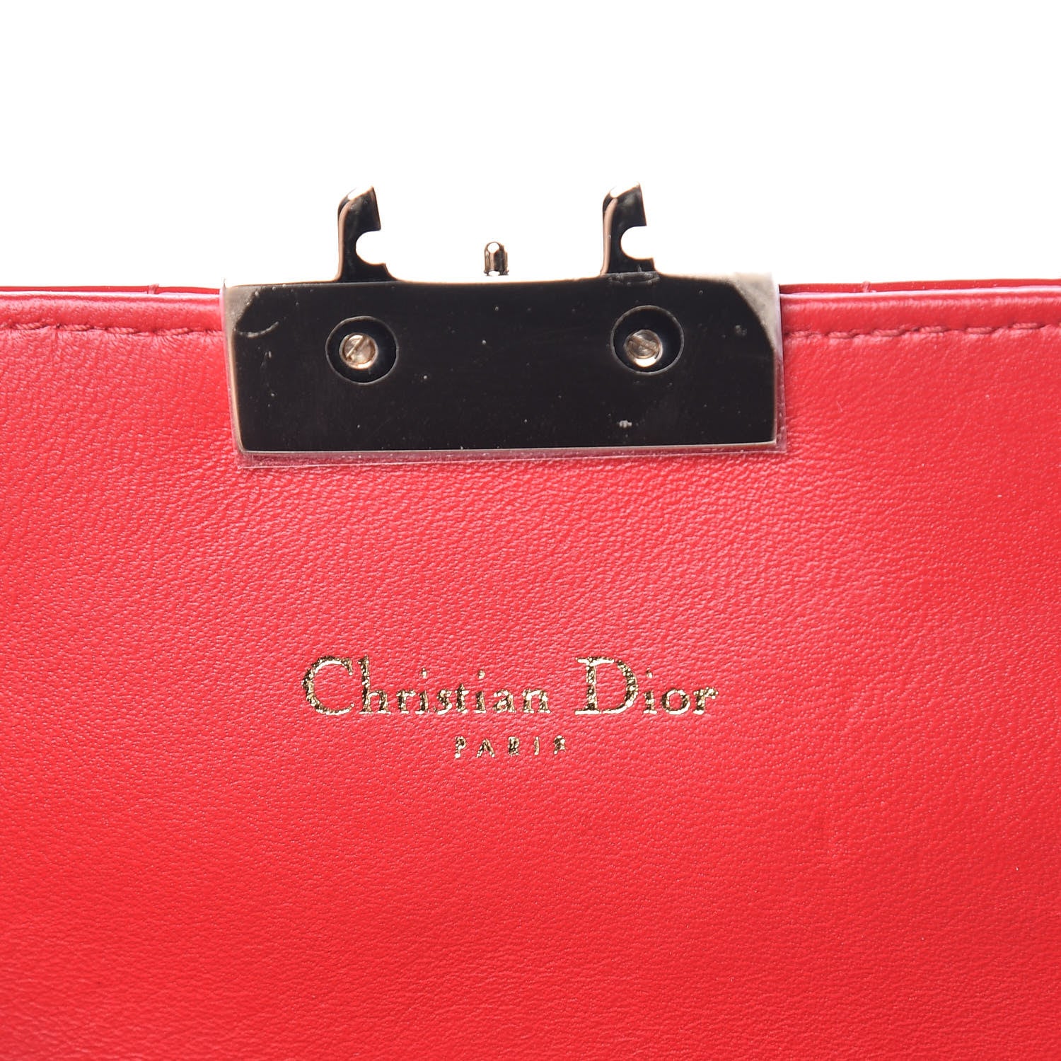 Christian Dior Patent Cannage Miss Dior Promenade Pouch Red 9 of 11