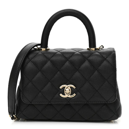 Chanel Caviar Quilted Extra Mini Coco Handle Flap Black 1 of 11