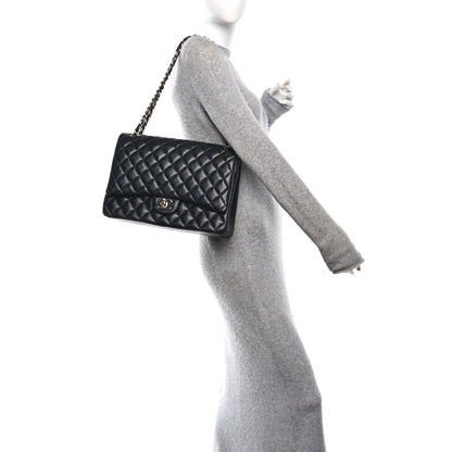 Chanel Lambskin Quilted Maxi Double Flap Black 2 of 11