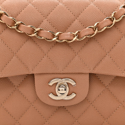 Chanel Caviar Quilted Small Double Flap Dark Beige 8 of 10