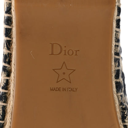 Christian Dior Oblique Embroidered Granville 15mm Espadrilles 40.5 Deep Blue 8 of 8