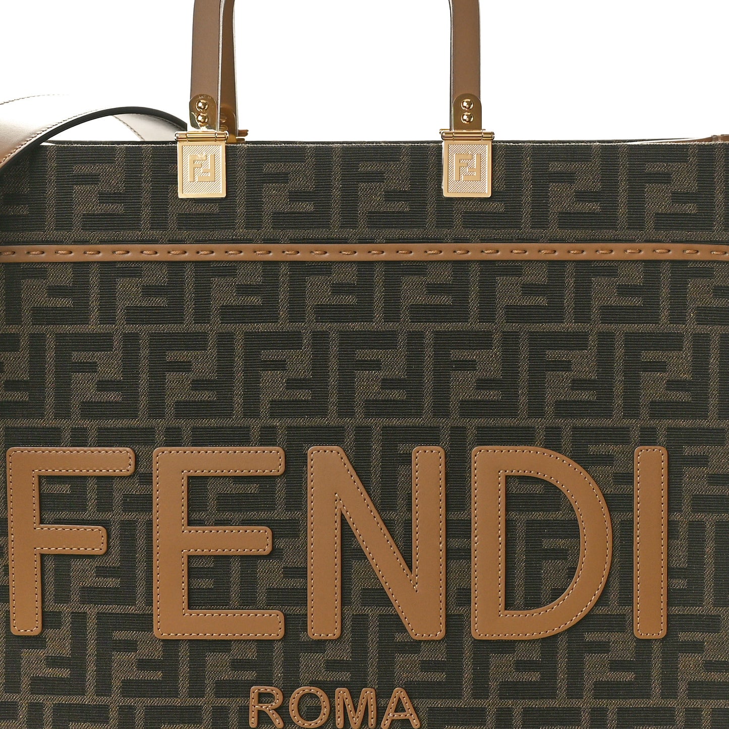Vitello King Jacquard FF Medium Fendi Sunshine Shopper Tote Cuoiota