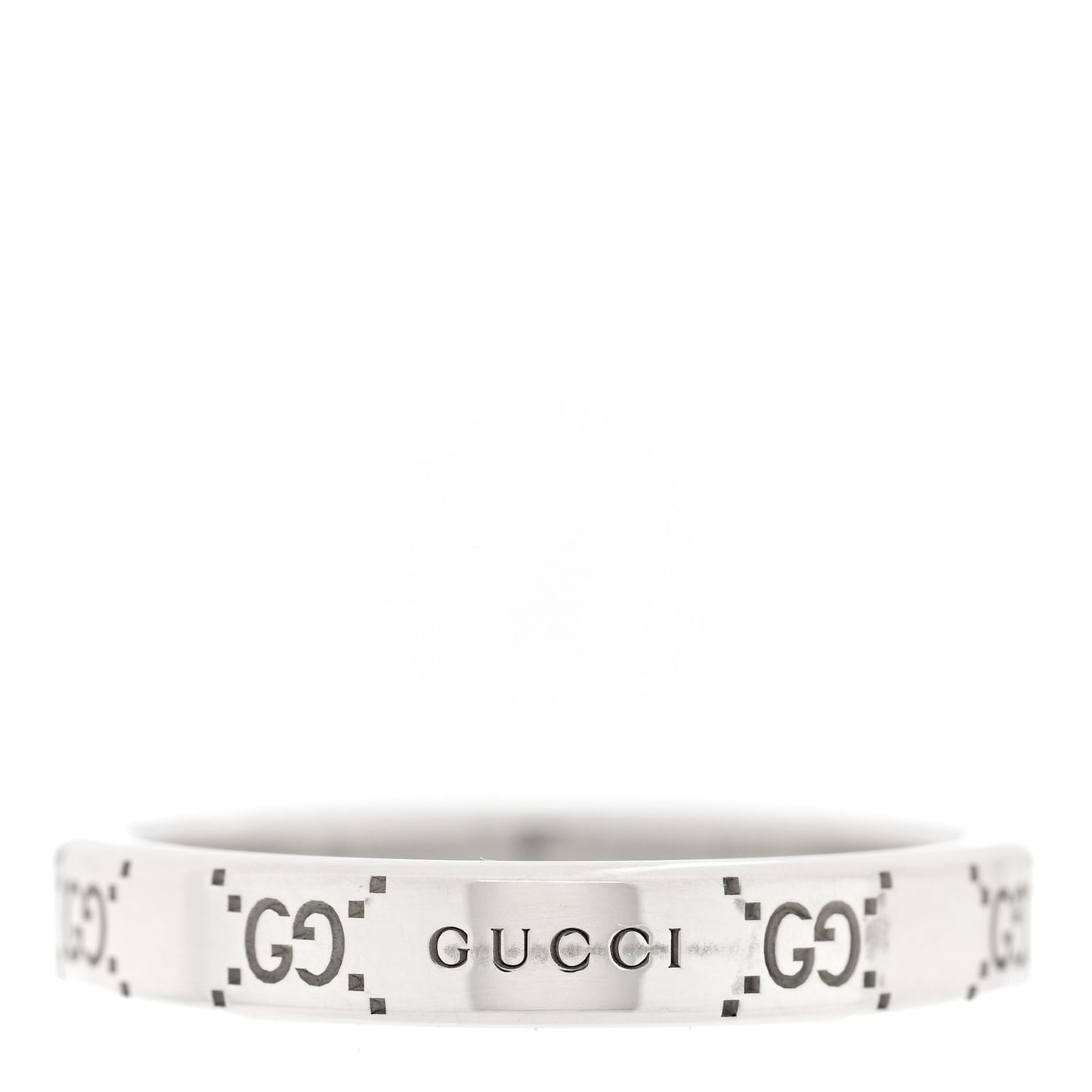 Sterling Silver Signature GG Narrow Band Ring 63 10.25
