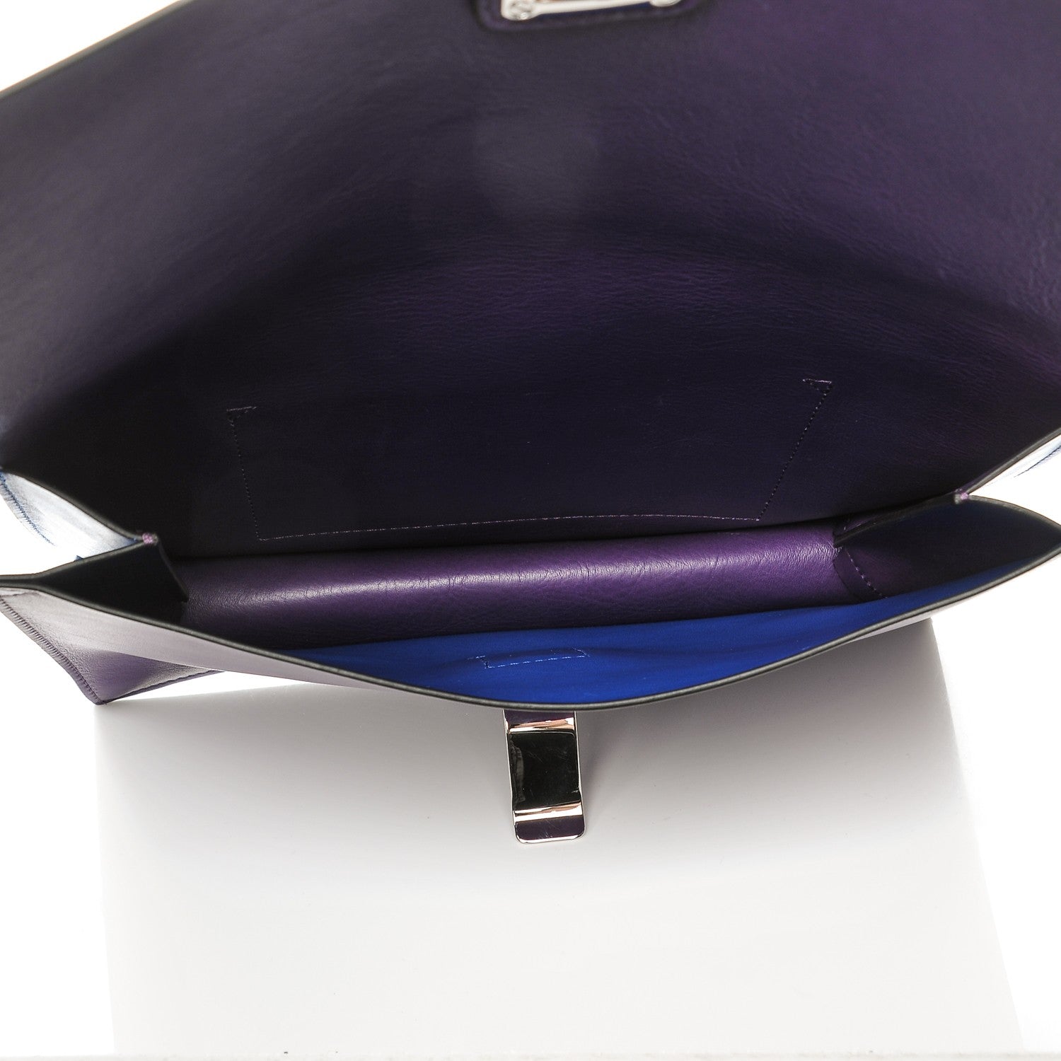 Proenza Schouler Lambskin Small Lunch Bag Clutch Royal Blue Veruca Salt 5 of 8