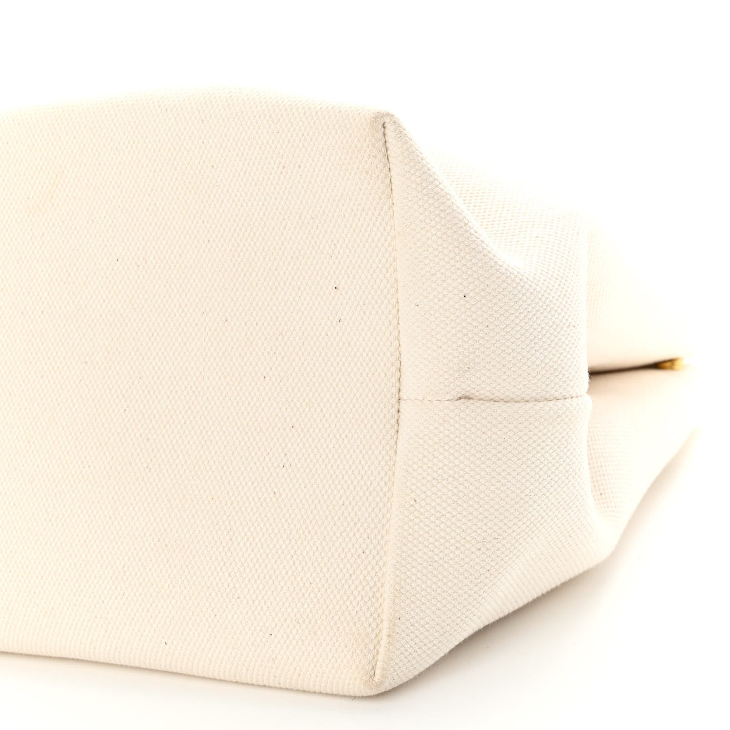Celine Canvas Calfskin Logo Print Small Horizontal Cabas Natural Tan 9 of 13
