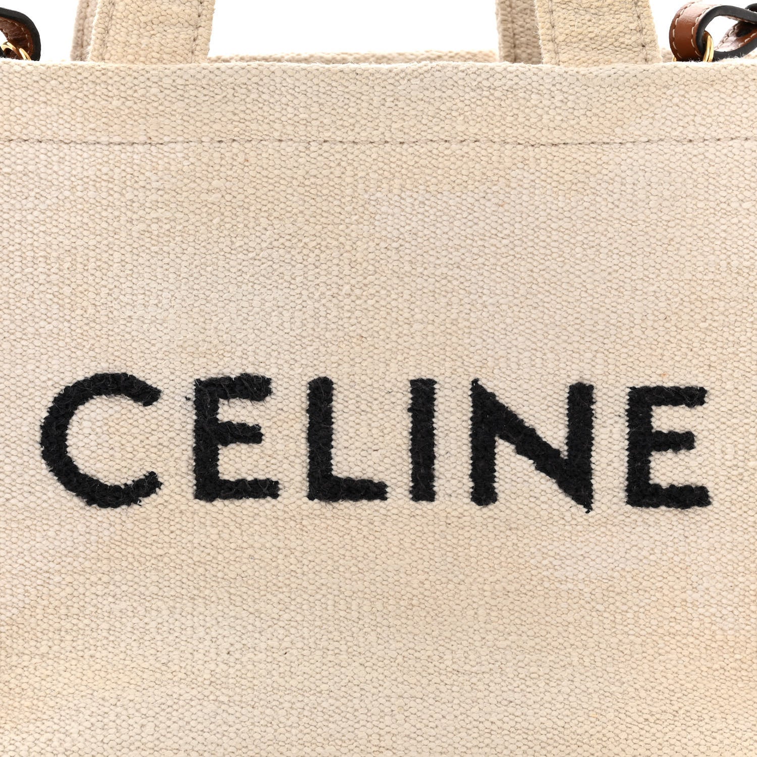Celine Canvas Small Cabas Thais Ecru Black 7 of 10