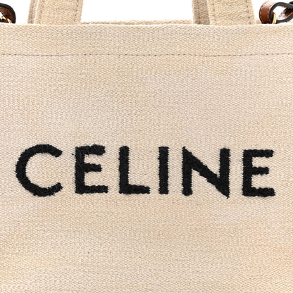 Celine Canvas Small Cabas Thais Ecru Black 7 of 10