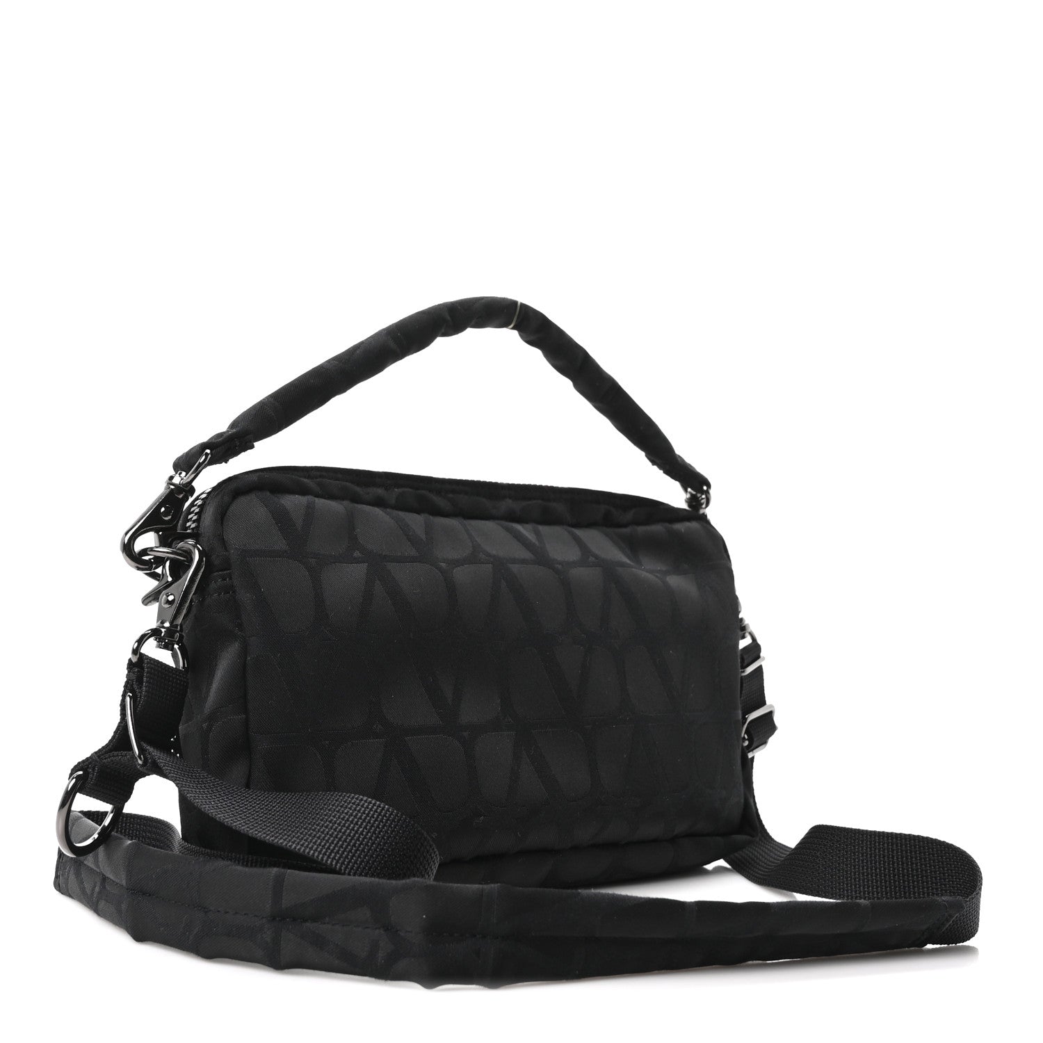 Valentino Garavani X PORTER Technical Fabric Vlogo Crossbody Sling Bag Black 3 of 9