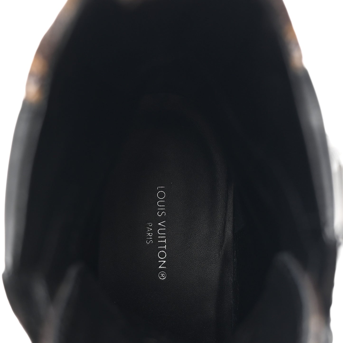 Suede Calfskin Monogram Laureate Platform Desert Boots 36 Black