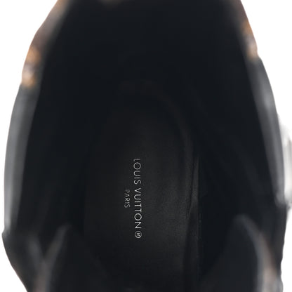 Louis Vuitton Suede Calfskin Monogram Laureate Platform Desert Boots 36 Black 8 of 9