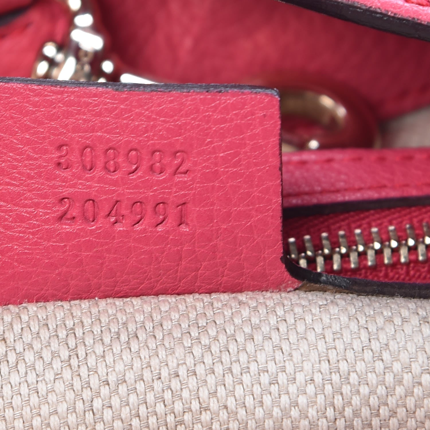 Gucci Pebbled Calfskin Medium Soho Chain Shoulder Bag Pink 7 of 18
