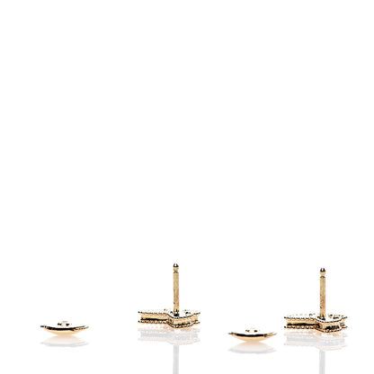 Van Cleef & Arpels 18K Yellow Gold Mother of Pearl Sweet Alhambra Butterfly Earrings 3 of 7