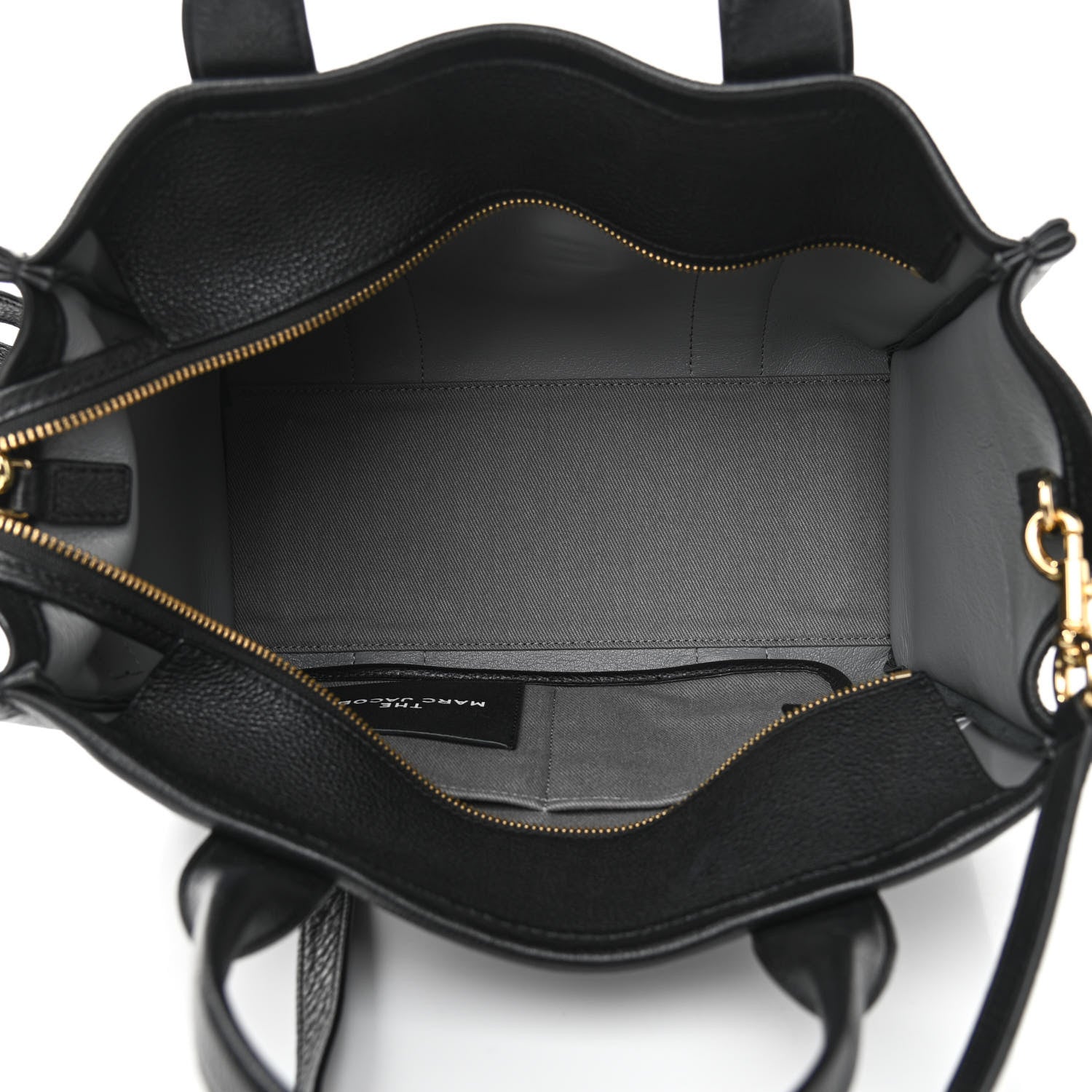 Marc Jacobs Grained Calfskin Medium The Tote Bag Black 4 of 10