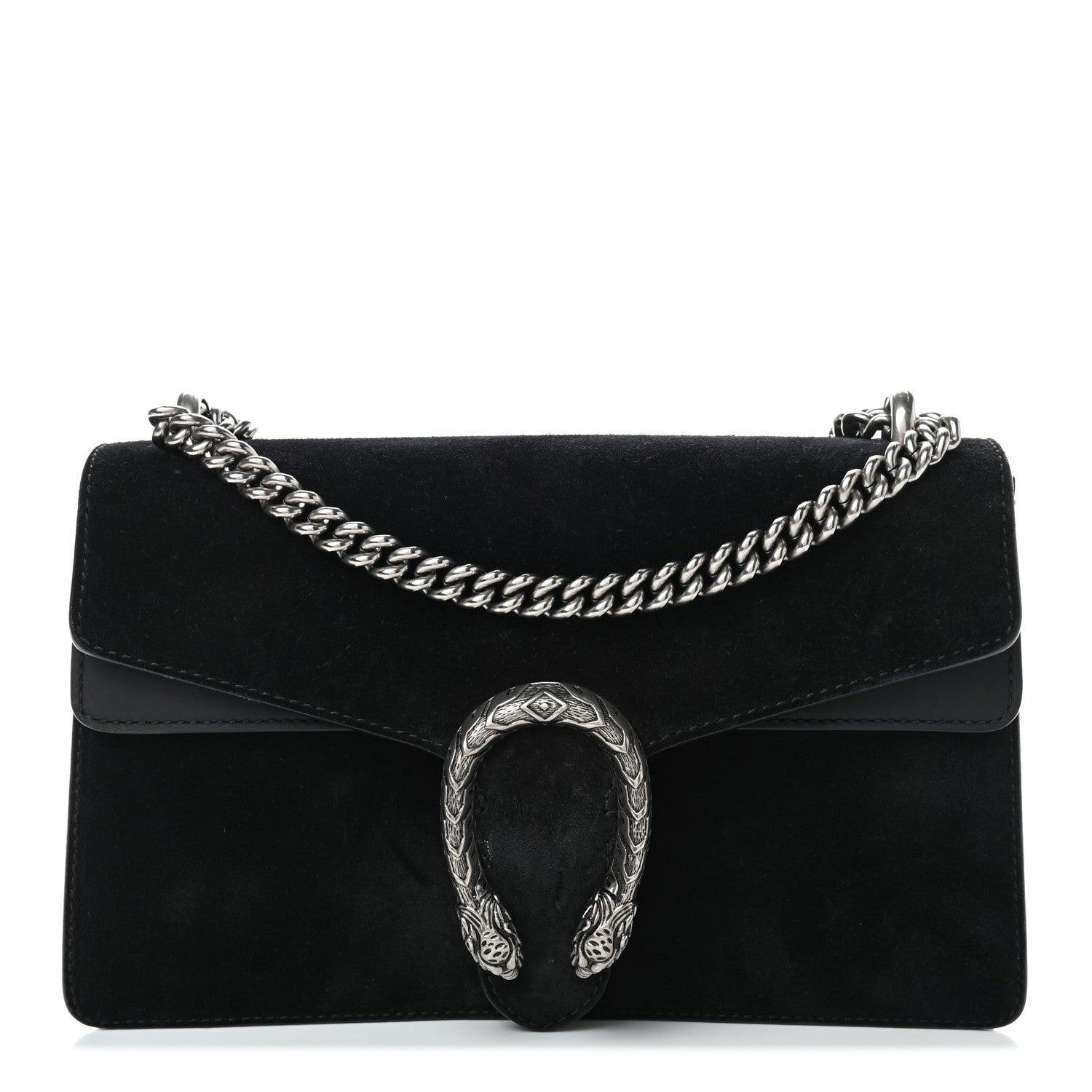 Gucci Suede Small Dionysus Shoulder Bag Black 1 of 11
