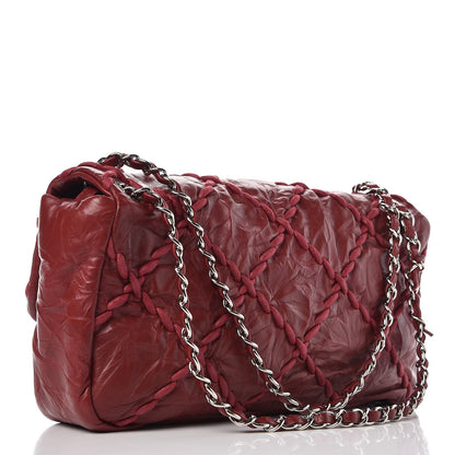 Chanel Calfskin Medium Ultra Stitch Flap Dark Red 3 of 9