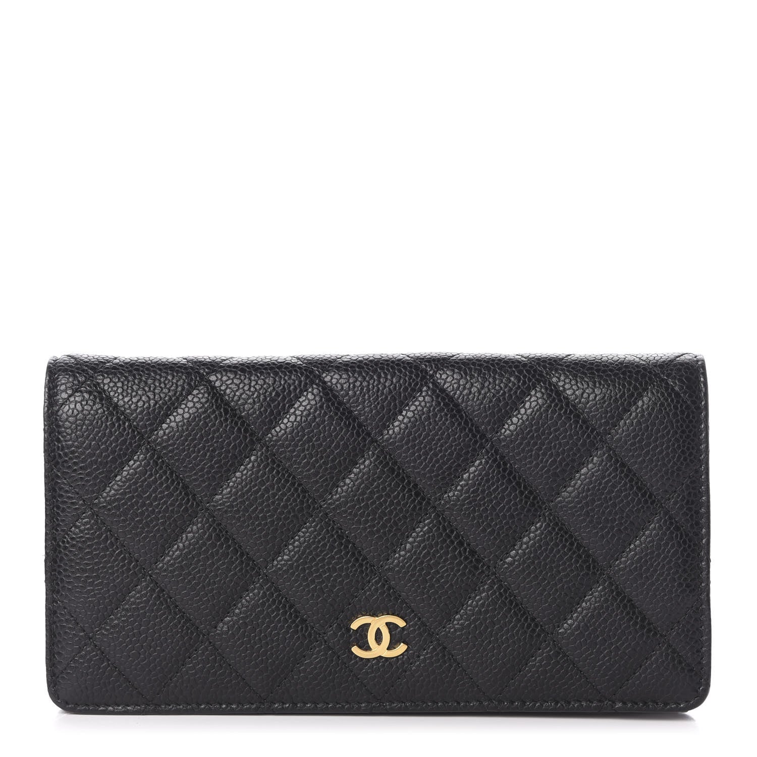 Chanel Caviar Quilted Yen Wallet Black 1 of 11