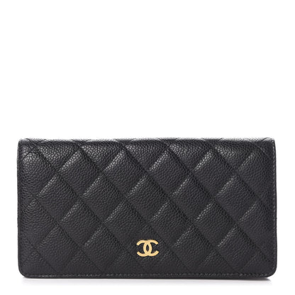 Chanel Caviar Quilted Yen Wallet Black 1 of 11