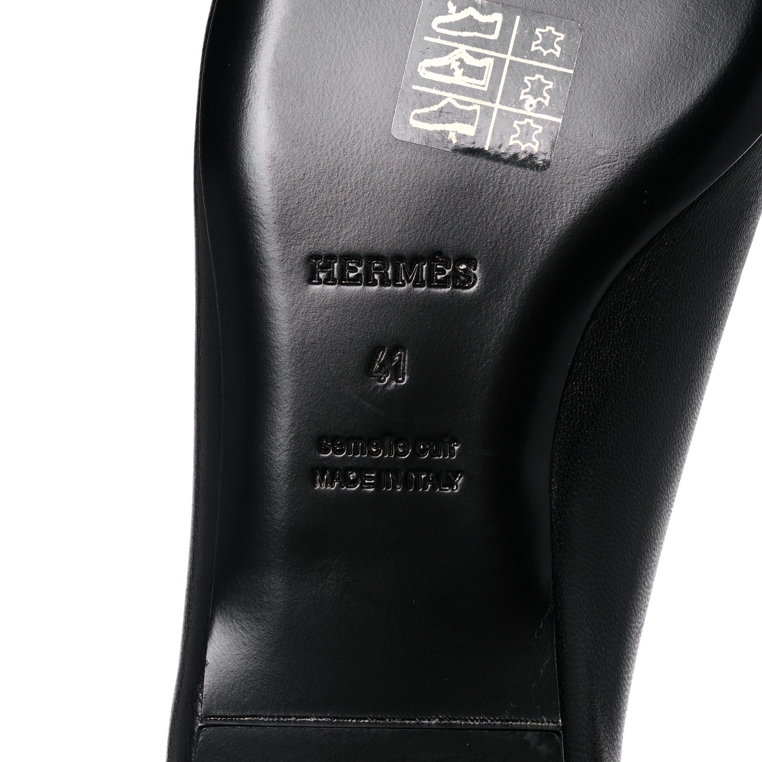 Hermes Goatskin Bilbao Ballet Flats 41 Black 6 of 11