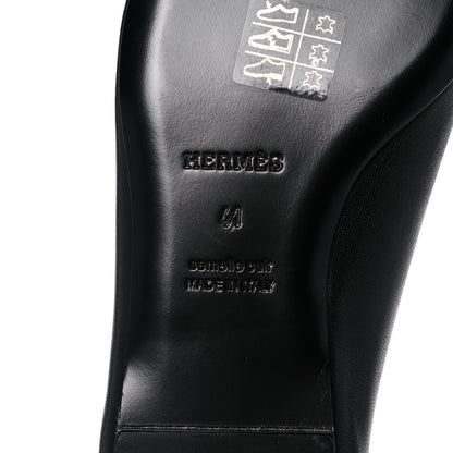 Hermes Goatskin Bilbao Ballet Flats 41 Black 6 of 11