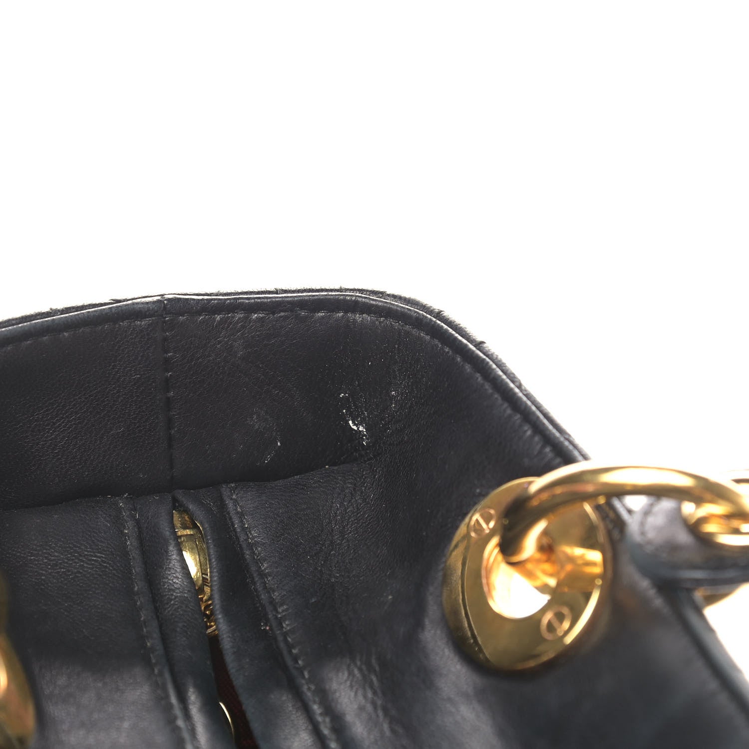 Christian Dior Lambskin Cannage Medium Lady Dior Black 12 of 19
