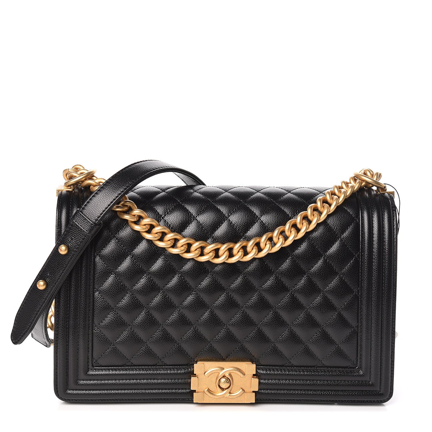 Caviar Quilted New Medium Boy Flap Black