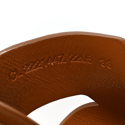 Hermes Calfskin Suede Eze 30 Sandals 38 Naturel 6 of 9