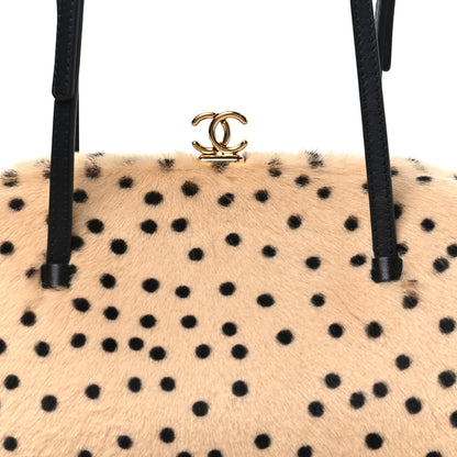 Chanel Pony Hair Cheetah Print Pretty CC Clutch With Strap Light Beige Black 8 of 11