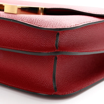 Hermes Epsom Enamel Constance 24 Rouge Grenat 9 of 10