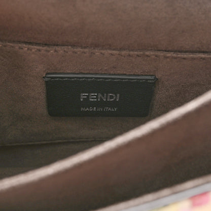 Fendi Vitello Marie Antoinette Print Scalloped Mix Studded Small Kan I Shoulder Bag Panna Multicolor 6 of 10