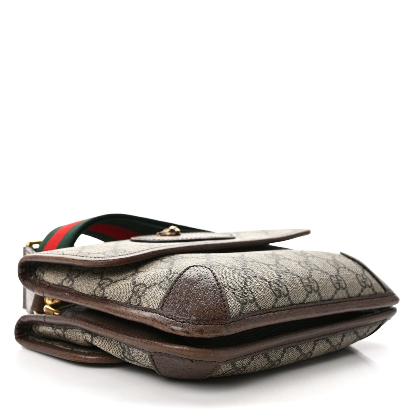GG Supreme Monogram Web Small Neo Vintage Double Flap Messenger Bag Beige New Acero