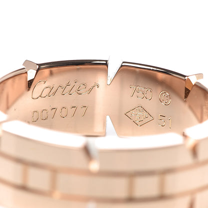 Cartier 18K Pink Gold Tank Francaise Ring 51 5.75 4 of 4