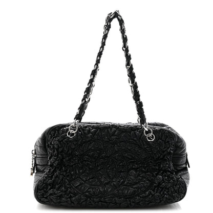Chanel Lambskin Astrakhan Bowler Black 1 of 12