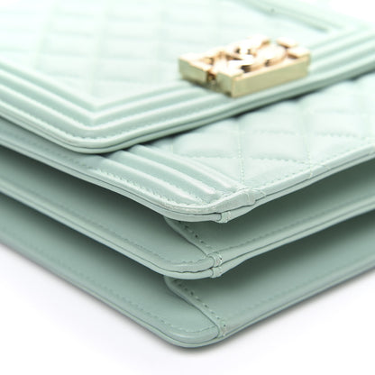 Chanel Calfskin Quilted North South Boy Flap Light Blue 7 of 8