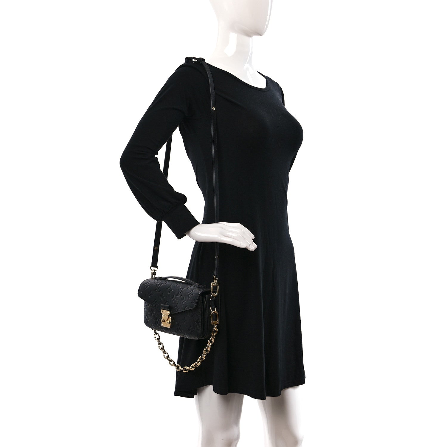 Louis Vuitton Empreinte Pochette Metis East West Black 2 of 9
