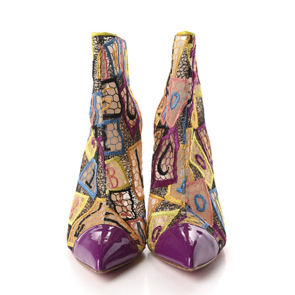 Christian Louboutin Patent Lace Gipsybootie 100 Ankle Boots 39.5 Multicolor 2 of 11