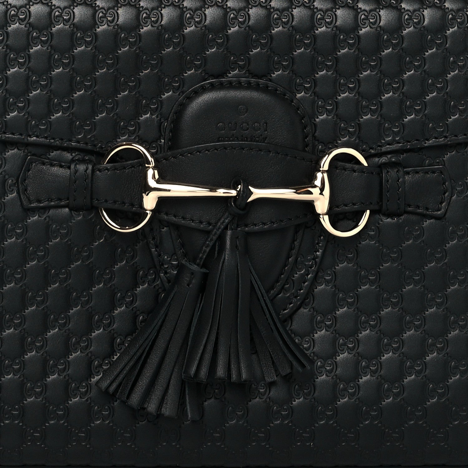 Gucci Microguccissima Medium Emily Chain Shoulder Bag Black 8 of 10