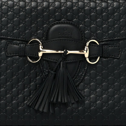 Gucci Microguccissima Medium Emily Chain Shoulder Bag Black 8 of 10