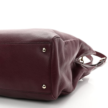Gucci Calfskin Large Bamboo Shopper Tote Burgundy 9 of 9