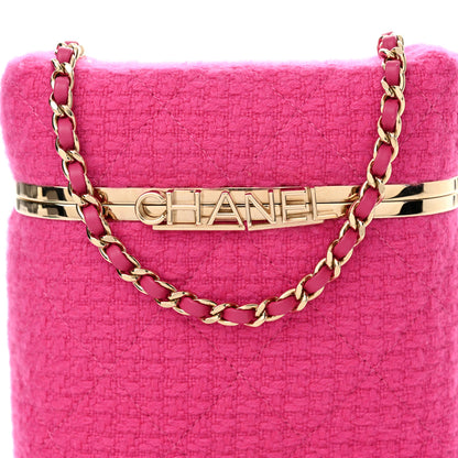 Chanel Tweed Quilted Vanity Case Fuchsia 8 of 10