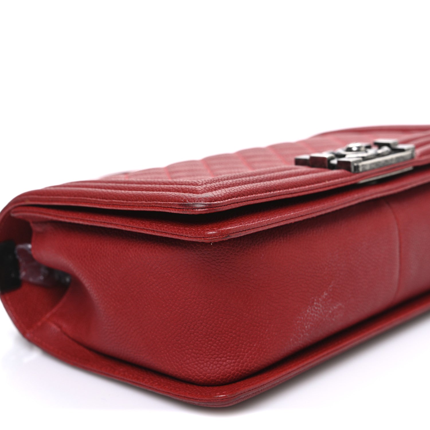 Chanel Caviar Quilted Medium Boy Flap Red 9 of 12