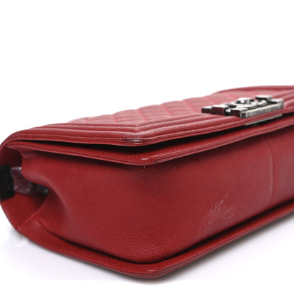 Chanel Caviar Quilted Medium Boy Flap Red 9 of 12