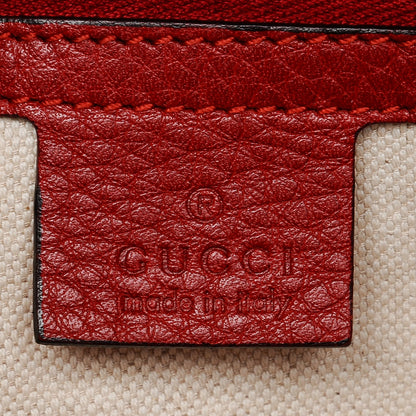 Gucci Calfskin Large Bamboo Shopper Tote Red 6 of 6