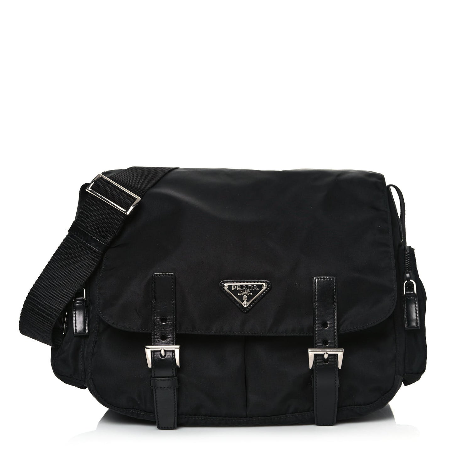 Tessuto Nylon Vela Messenger Bag Black