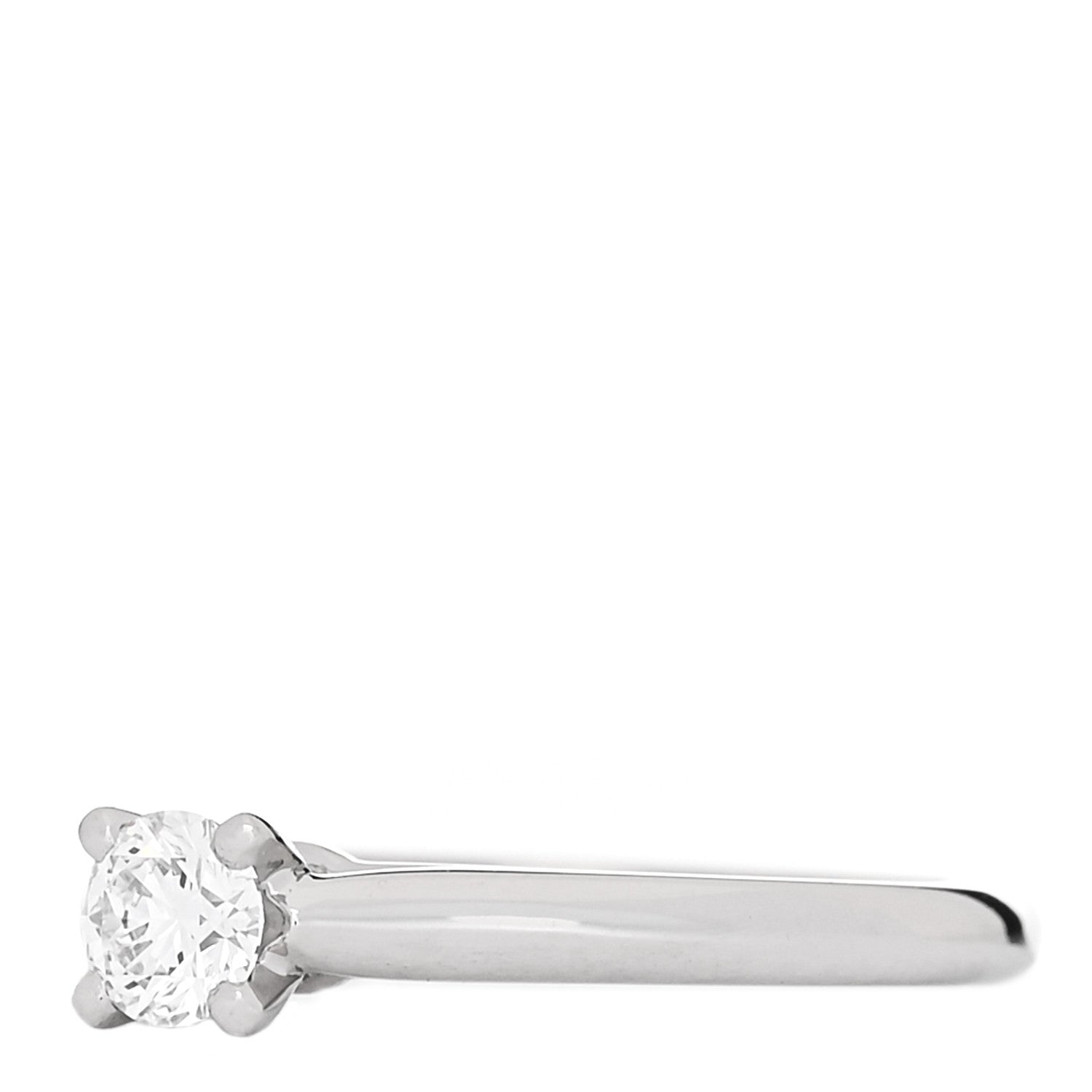 Cartier Platinum Diamond .23ct Solitaire Engagement Ring 47 4 3 of 8