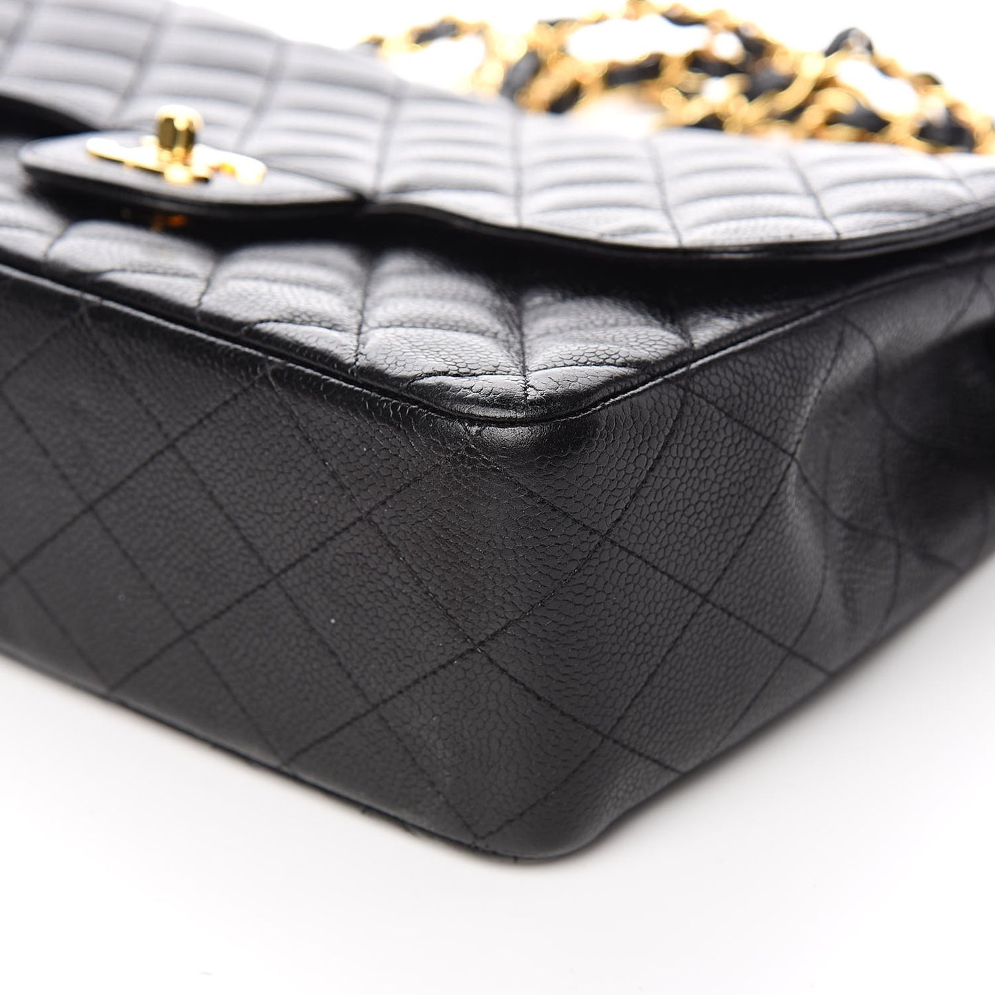 Caviar Quilted Jumbo Single Flap Black