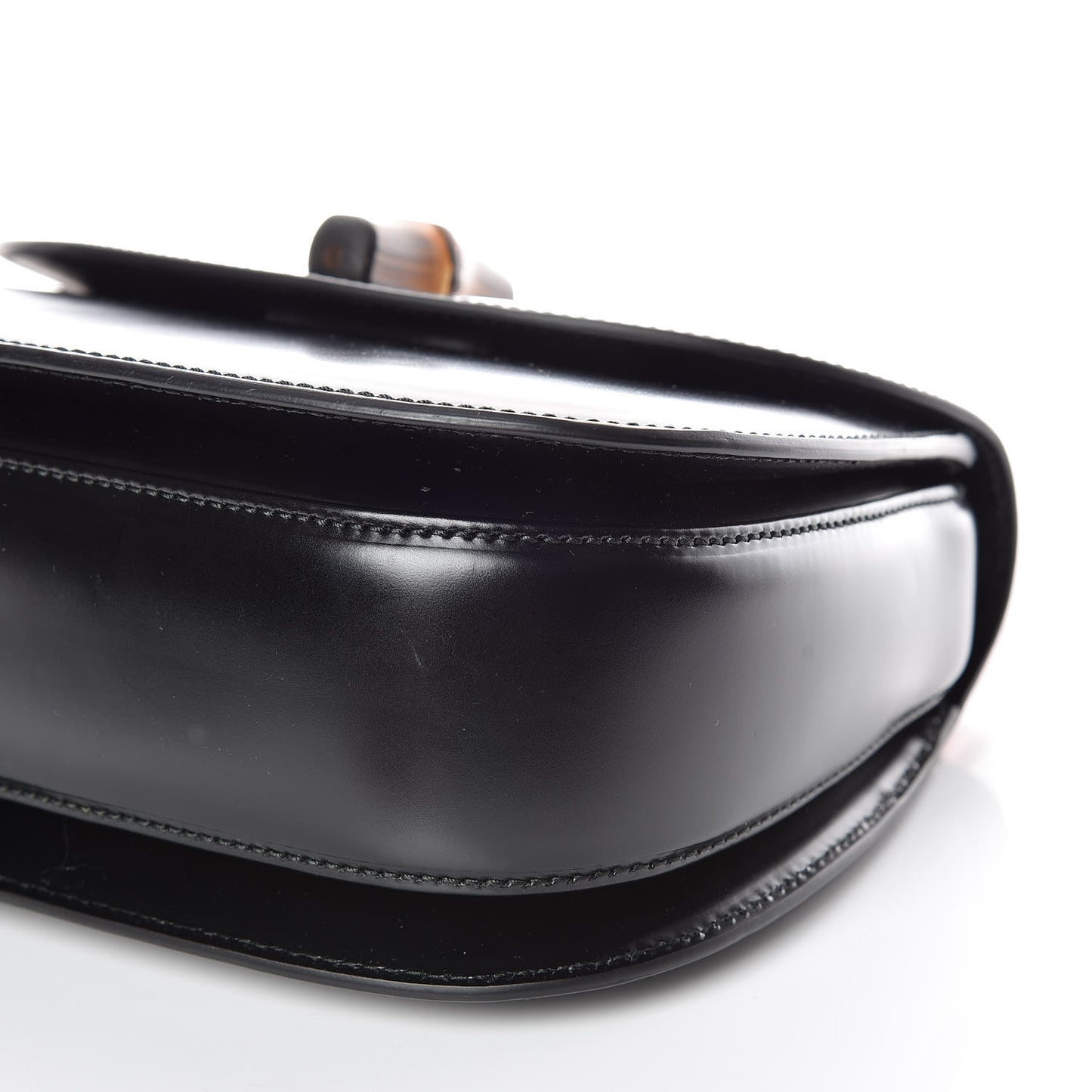 Calfskin Plexiglass Medium Classic 2 Top Handle Bag Black