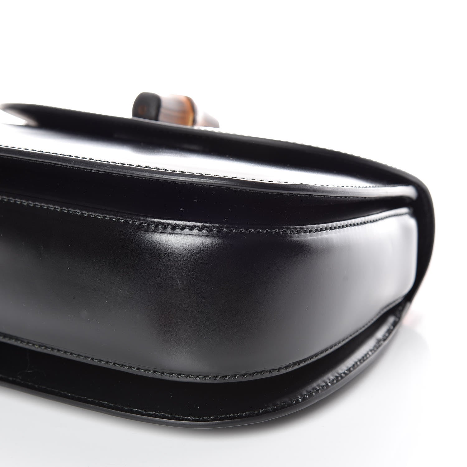 Gucci Calfskin Plexiglass Medium Classic 2 Top Handle Bag Black 6 of 9