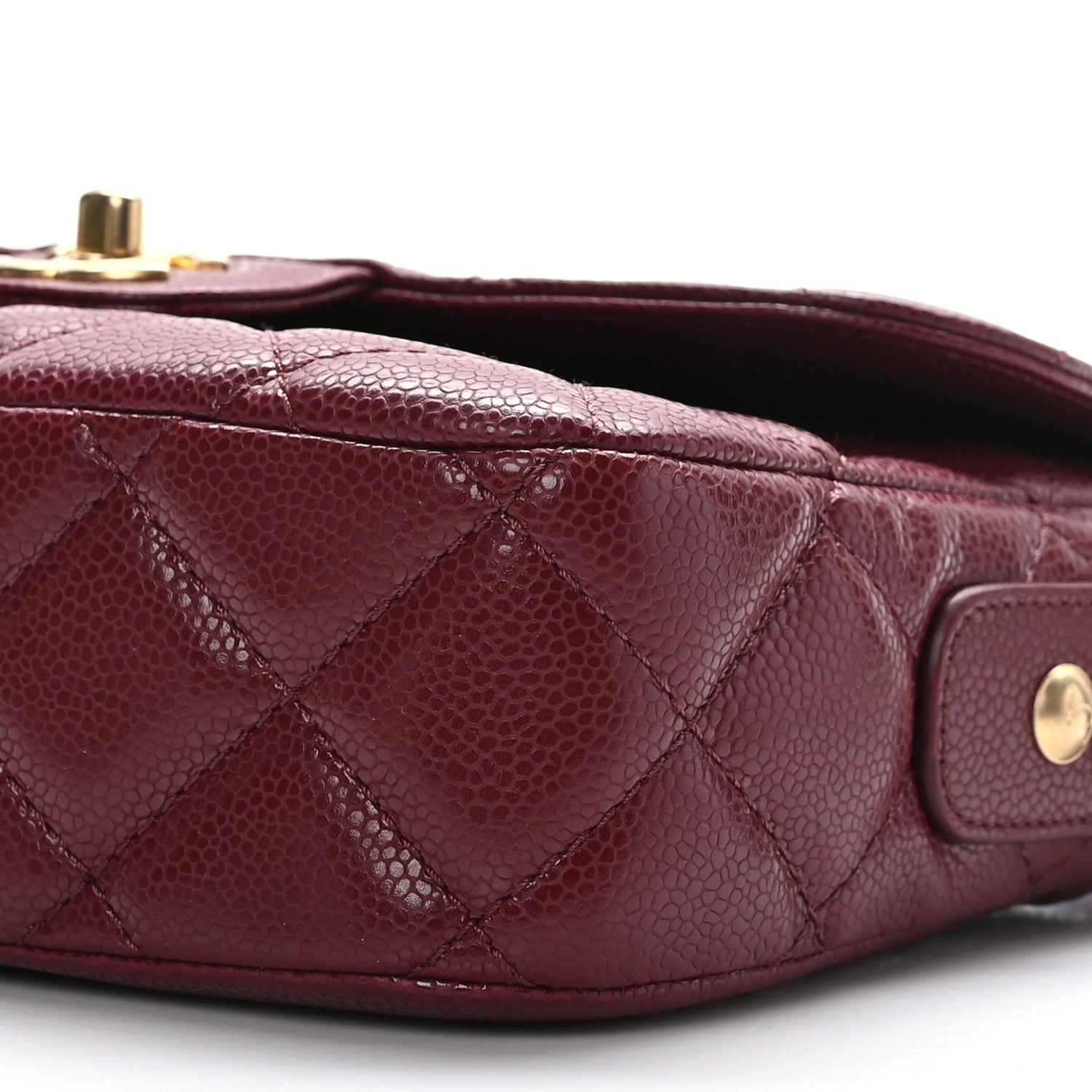 Chanel Caviar Quilted Small Messenger Flap Burgundy 9 of 9