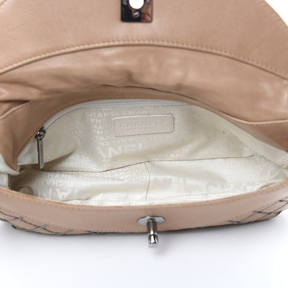 Chanel Lambskin Chain Stitch Clutch Dark Beige 5 of 18