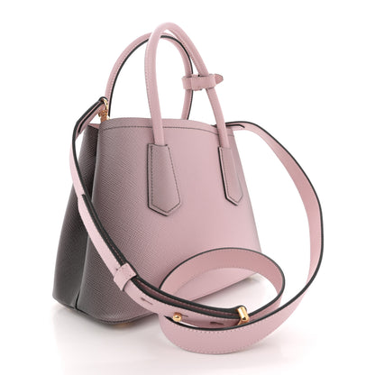 Prada Saffiano Cuir Mini Double Bag Alabastro 3 of 9